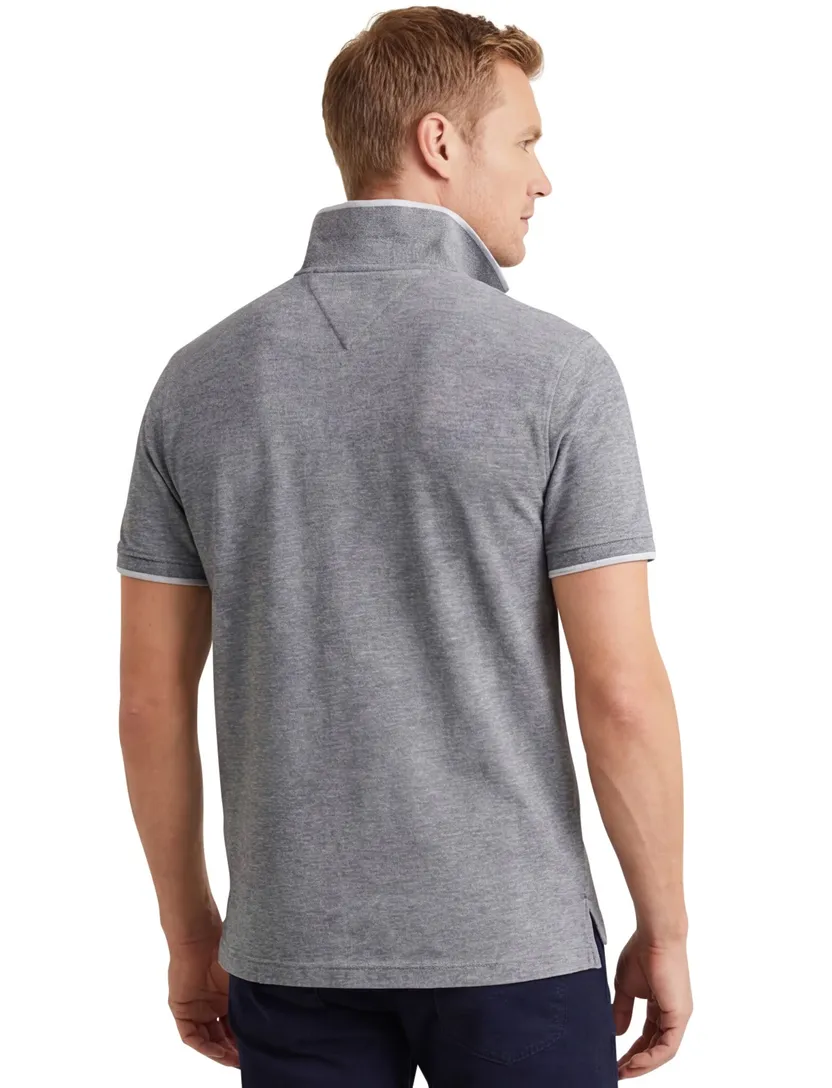 Tommy Hilfiger Oxford grijze polo big & tall