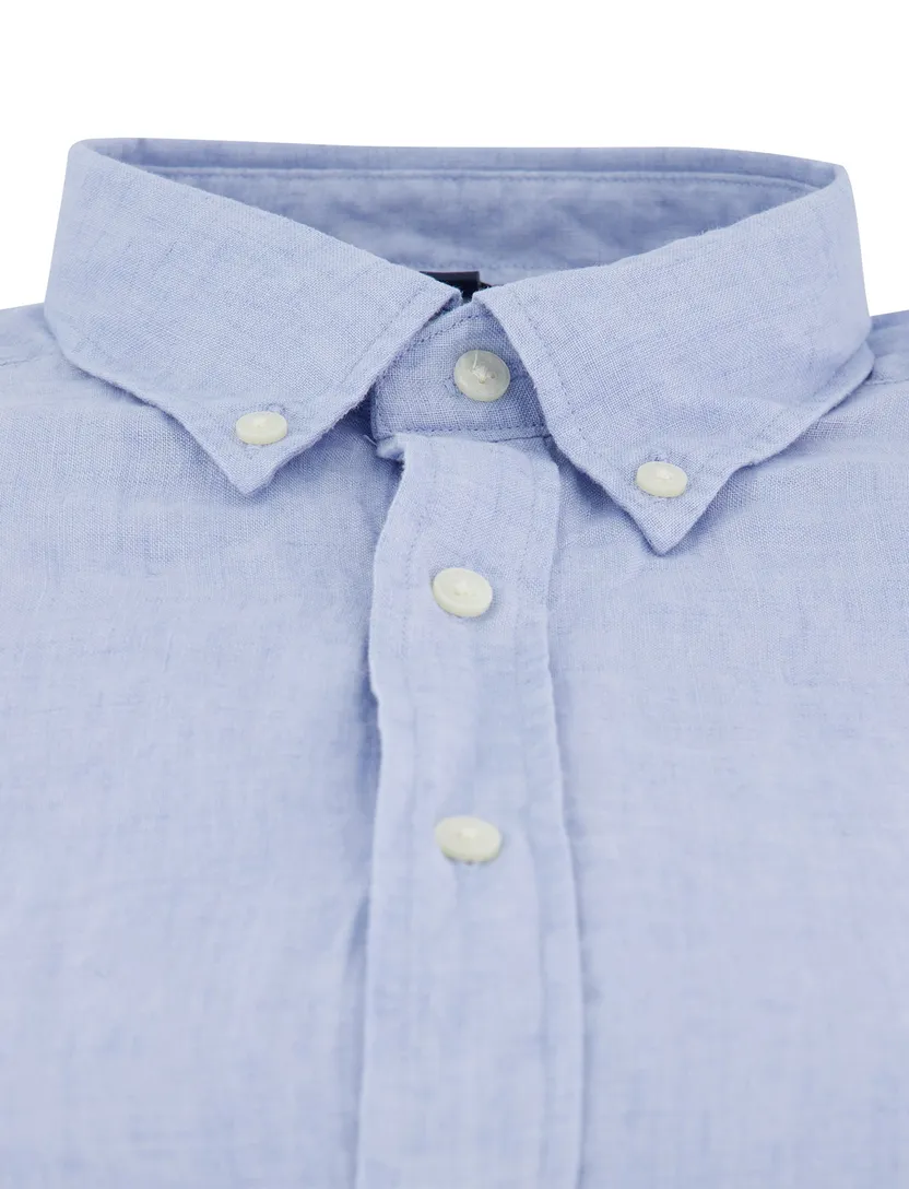 katoenen Tommy Hilfiger overhemd lichtblauw effen normale fit