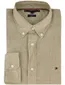 linnen Tommy Hilfiger overhemd beige button down normale fit