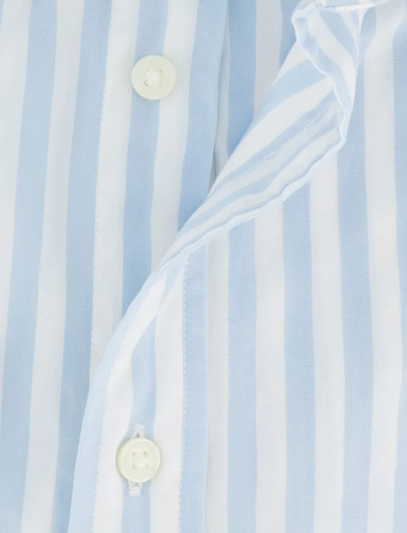 katoenen Tommy Hilfiger overhemd lichtblauw gestreept