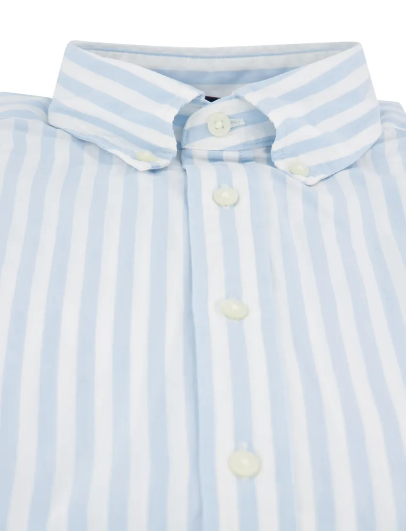 katoenen Tommy Hilfiger overhemd blauw wit gestreept