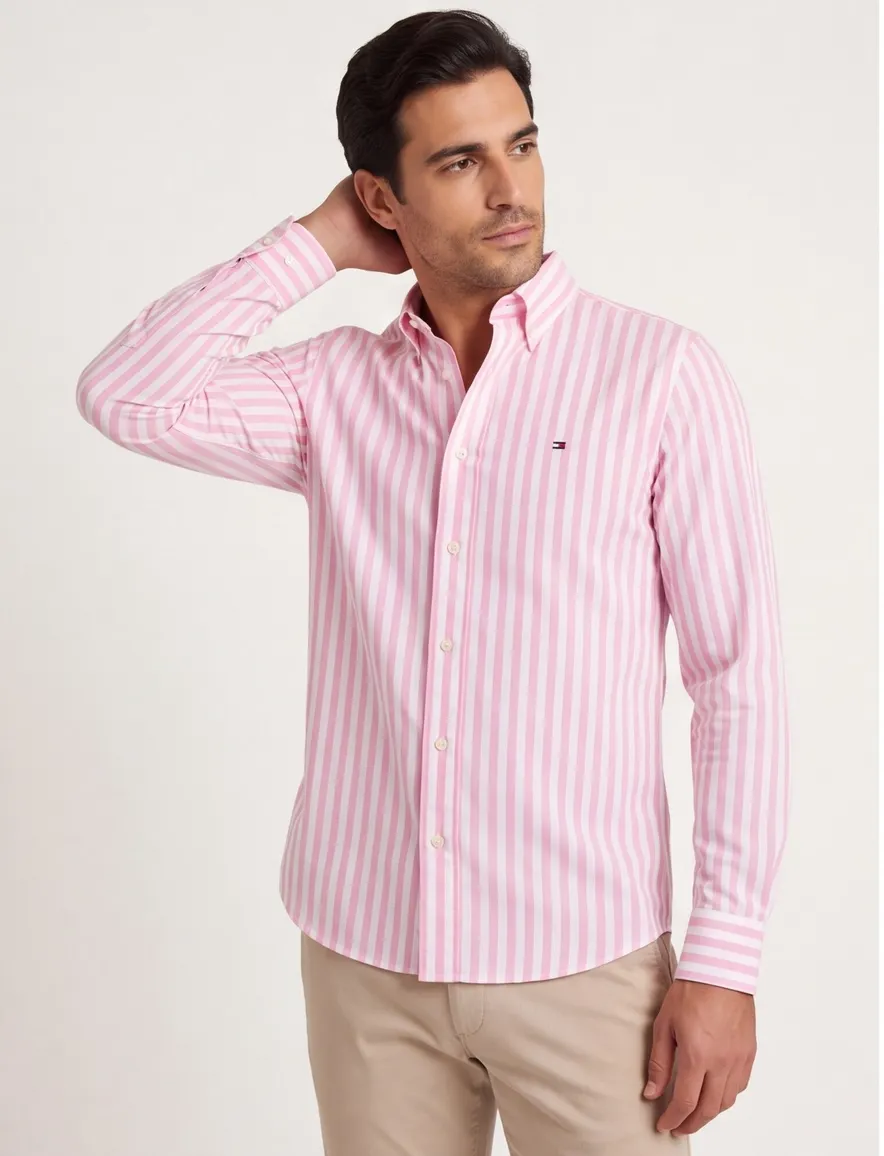 Tommy Hilfiger overhemd roze regular fit