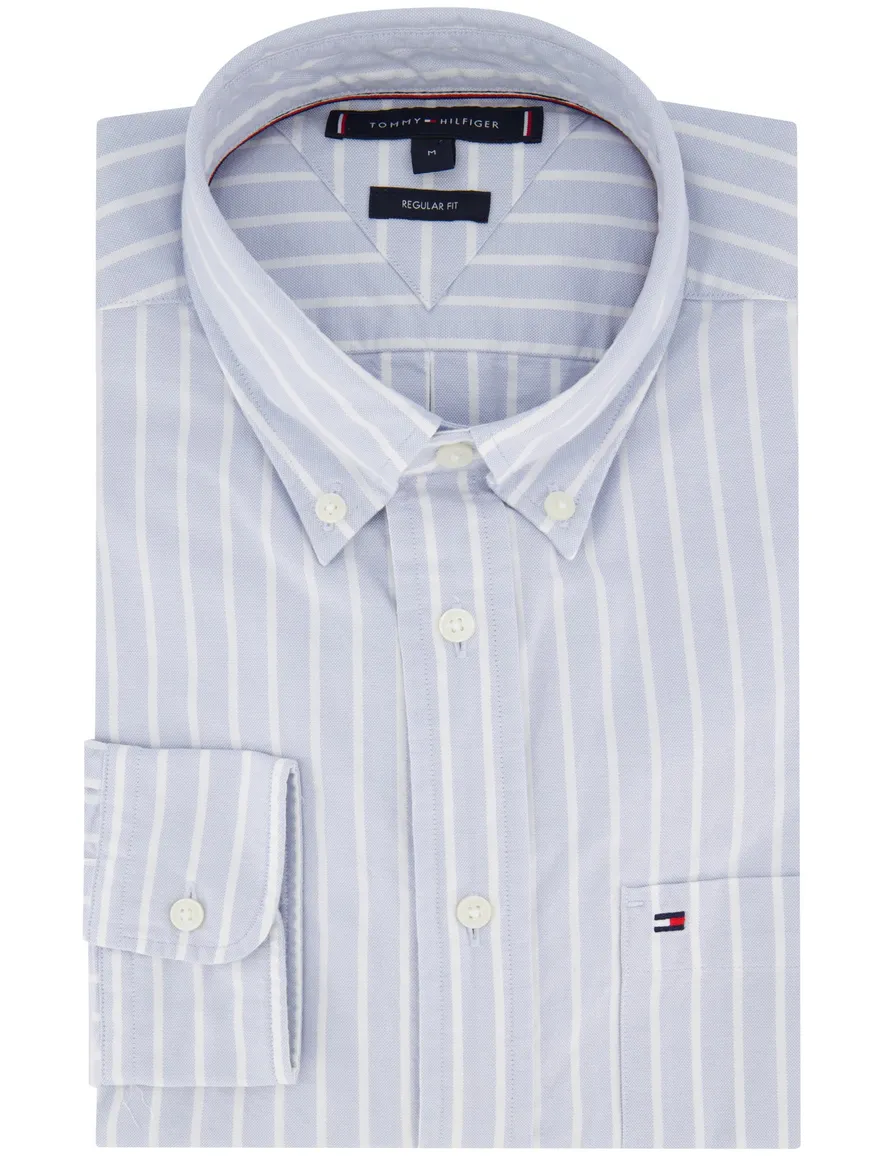 Tommy Hilfiger overhemd lichtblauw katoen