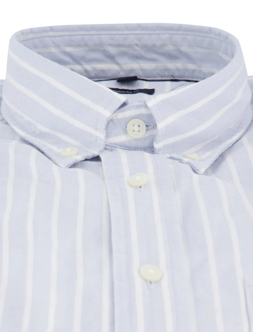 overhemd Tommy Hilfiger Regular Fit lichtblauw katoen