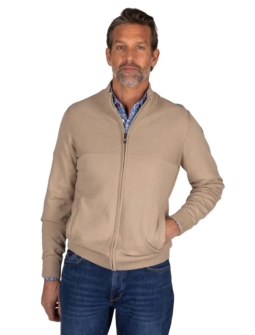NZA vest Calder beige katoen normale fit