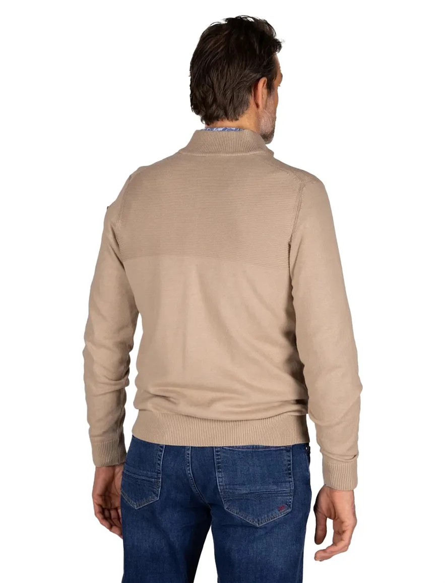 NZA vest Calder beige normale fit effen