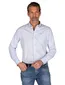 NZA overhemd Ellis blauw effen borstzak normale fit