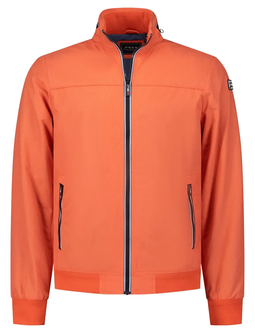 New Zealand zomerjas Troy oranje capuchon in kraag