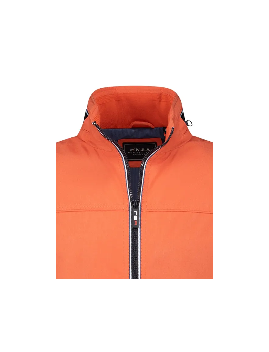 New Zealand zomerjas Troy oranje capuchon in kraag