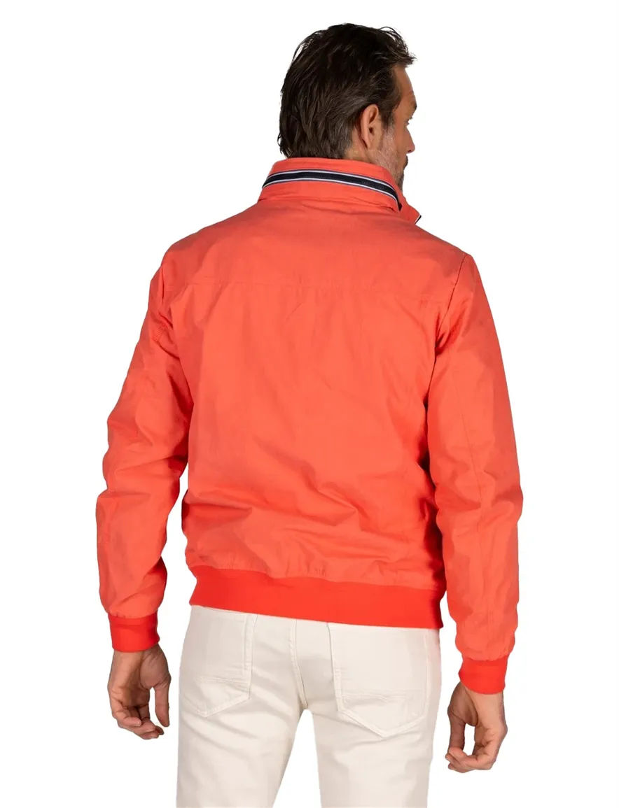New Zealand zomerjas Troy oranje capuchon in kraag