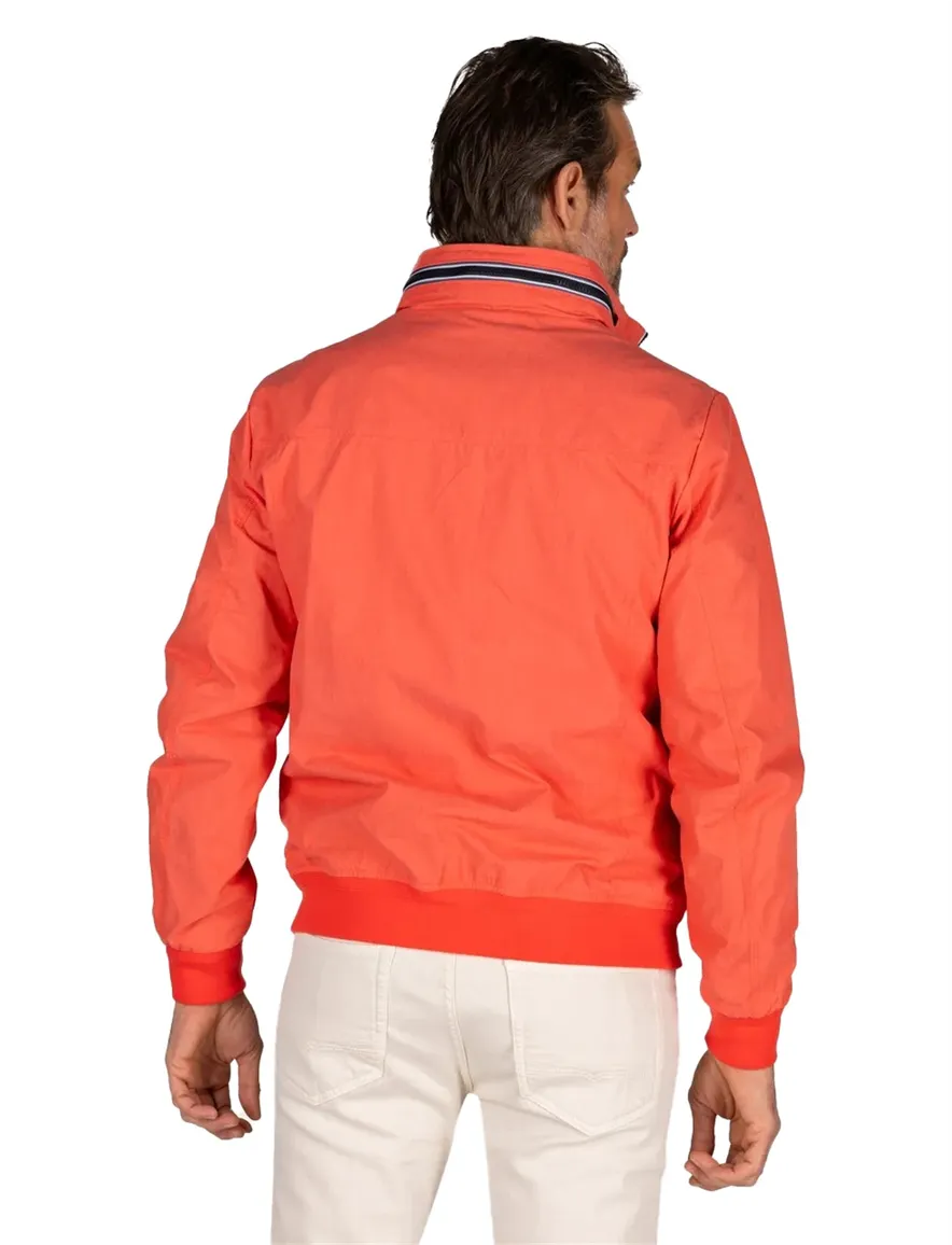New Zealand zomerjas Troy oranje capuchon in kraag