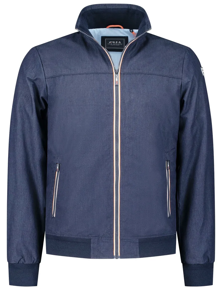New Zealand zomerjas Troy donkerblauw effen normale fit