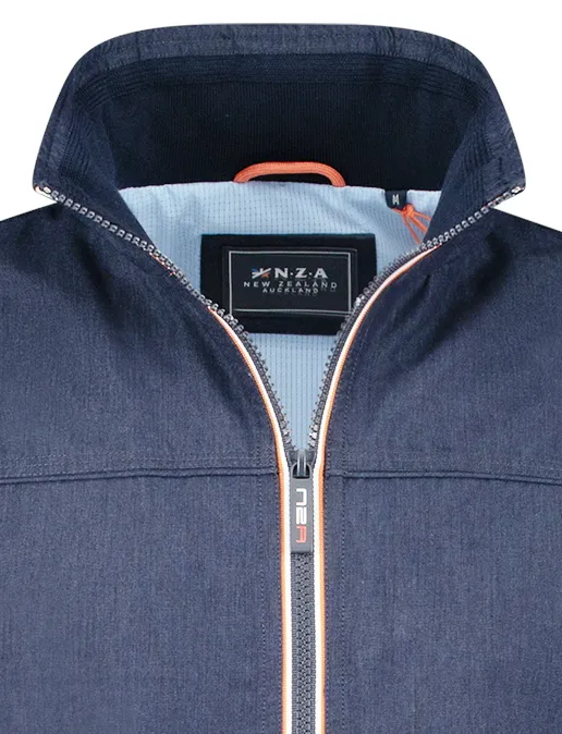 New Zealand zomerjas Troy donkerblauw effen normale fit