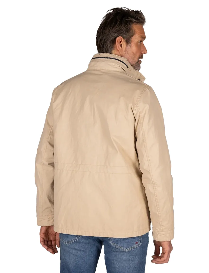 NZA zomerjas beige borstzakken effen katoen