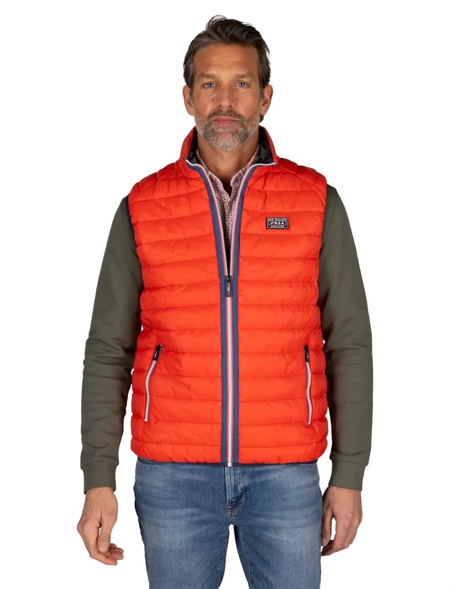 New Zealand bodywarmer effen oranje Harvey normale fit