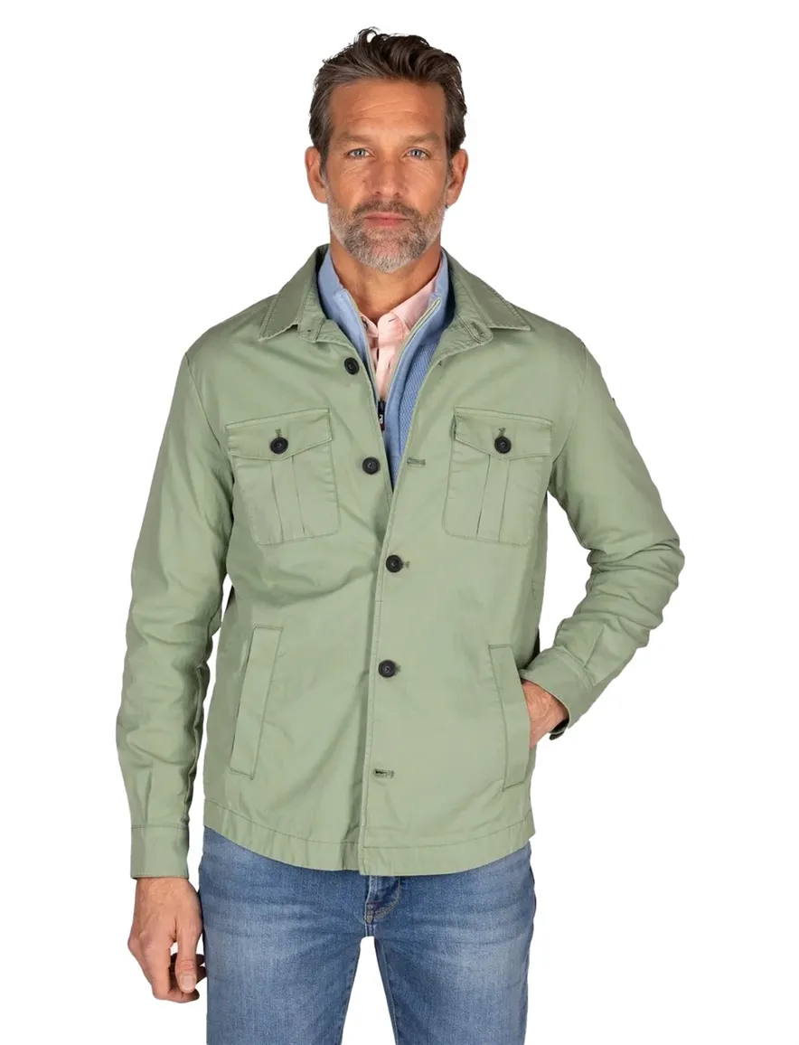 New Zealand overshirt effen lichtgroen