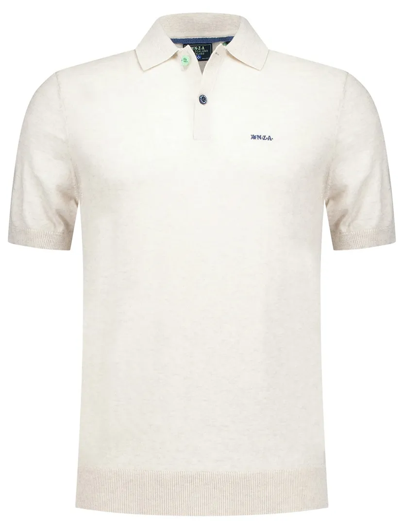 poloshirt met band New Zealand Sergio beige normale fit