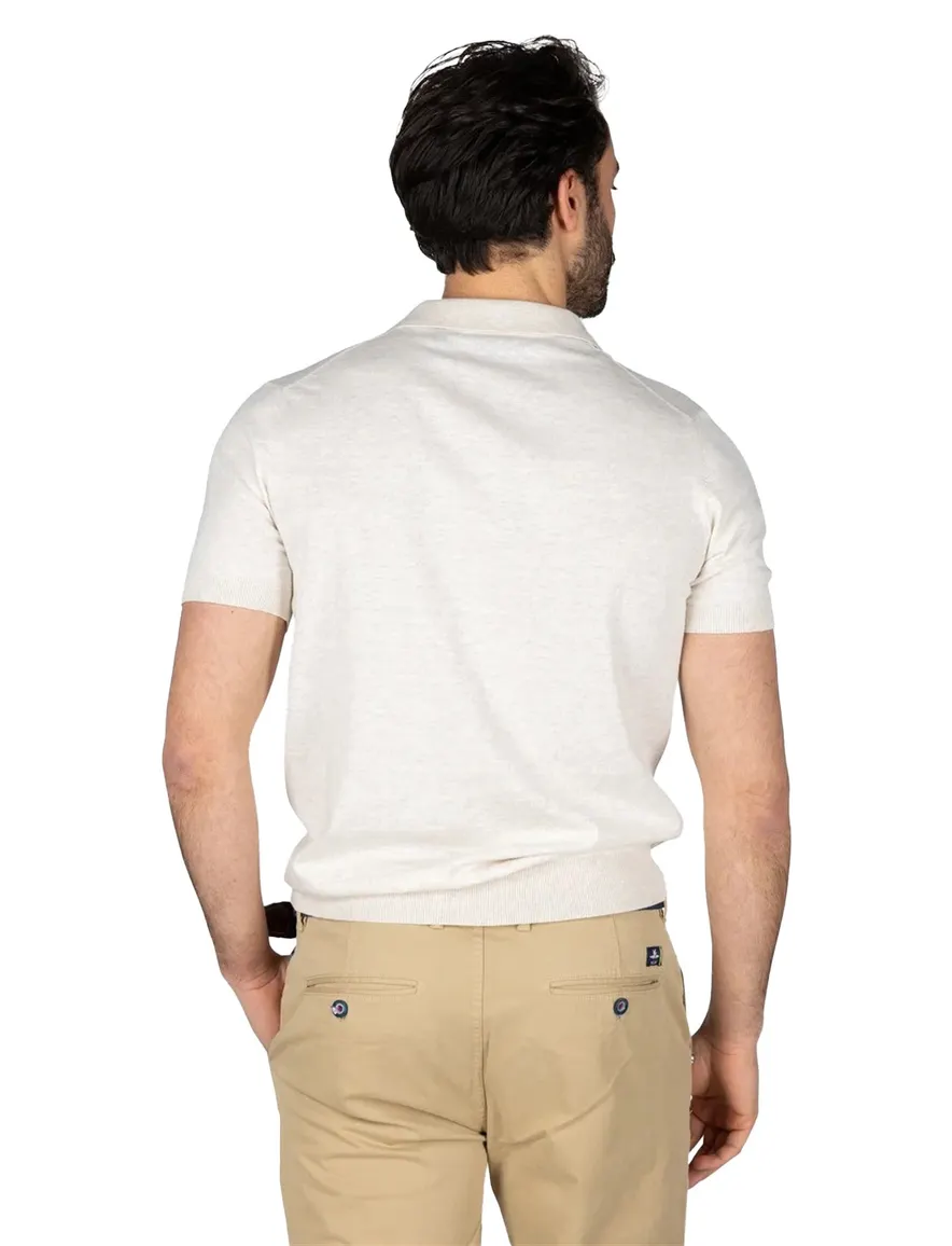 NZA poloshirt met band Sergio beige