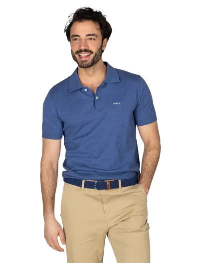 New Zealand NZA poloshirt met band Sergio blauw