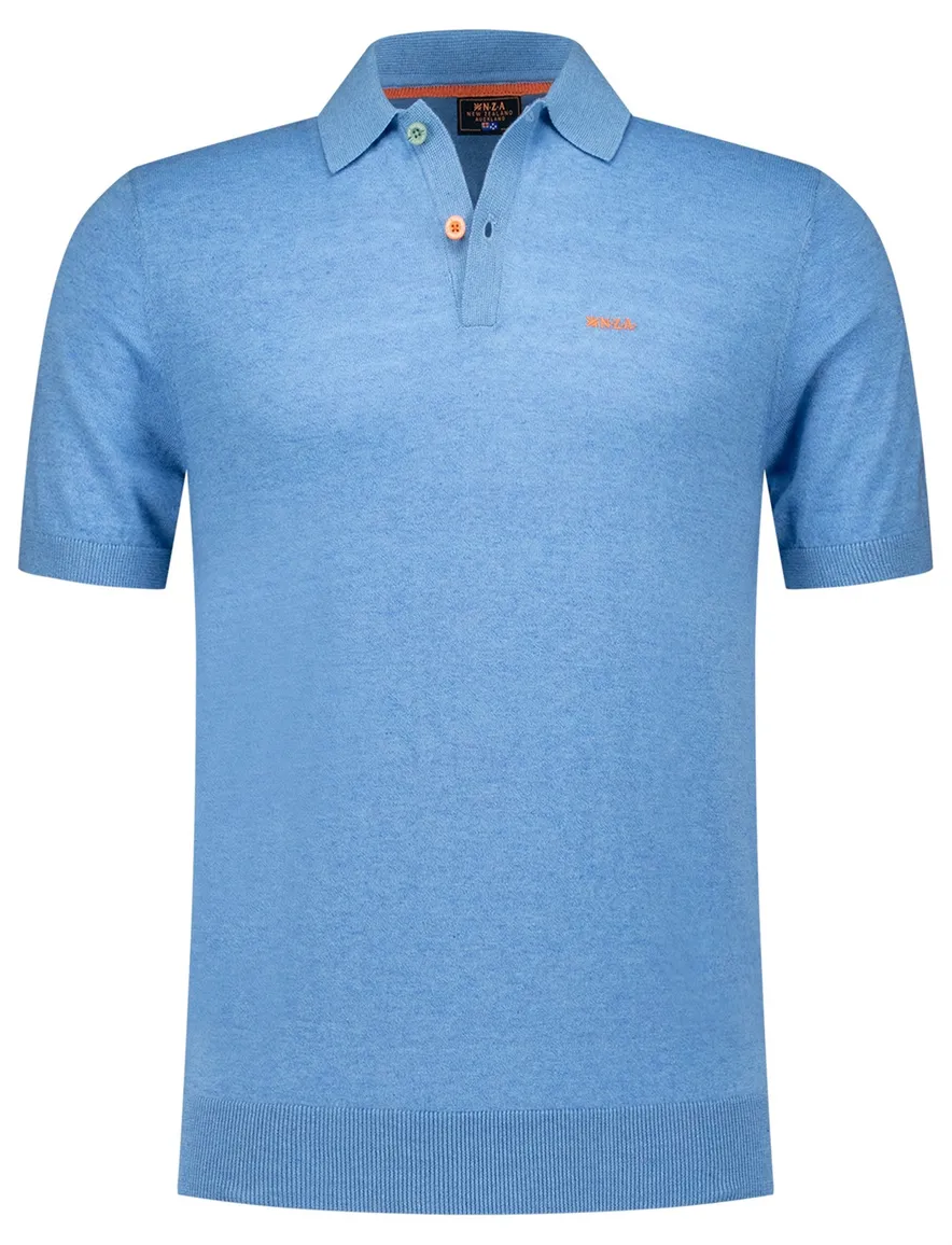NZA polo met band Sergio middenblauw