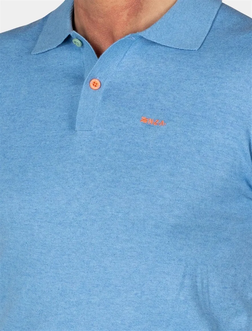 NZA polo met band Sergio middenblauw
