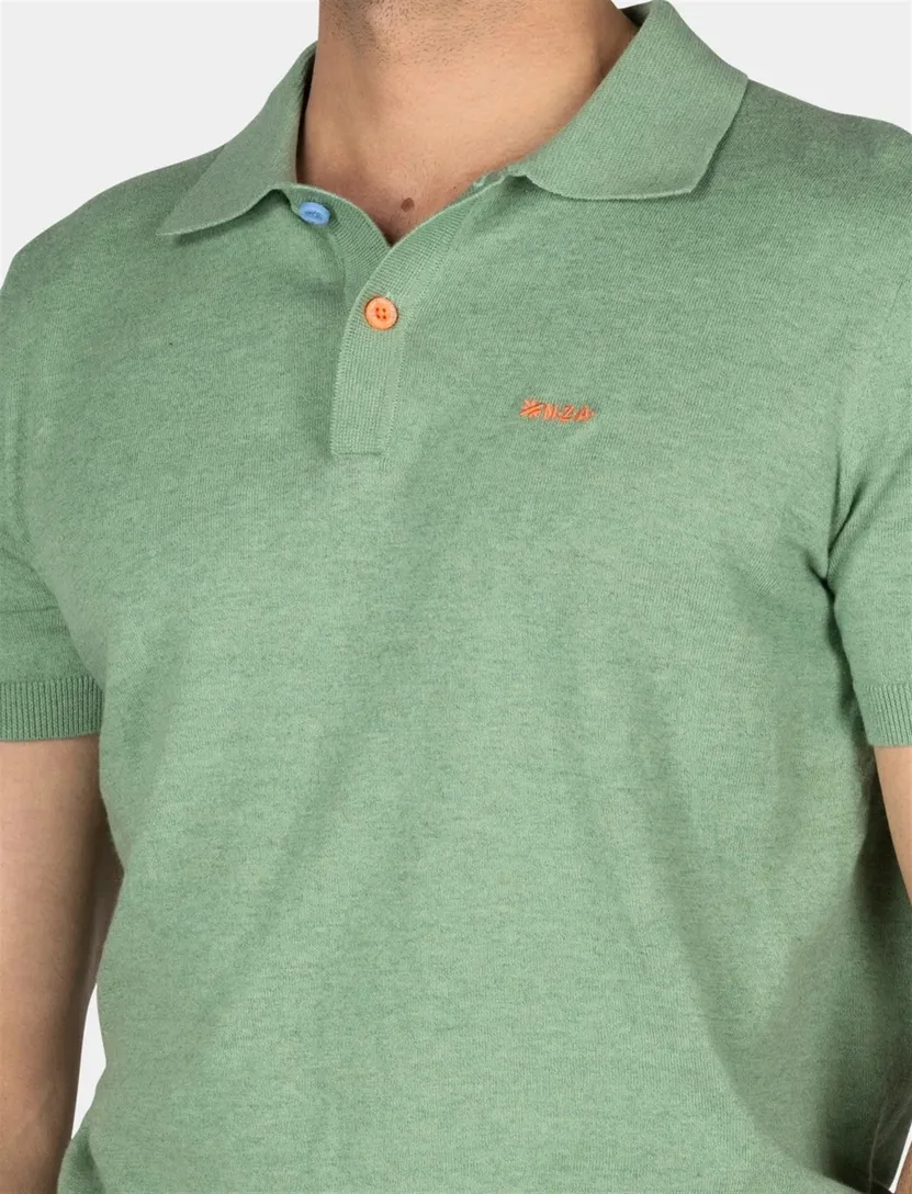 NZA polo met band Sergio groen katoen