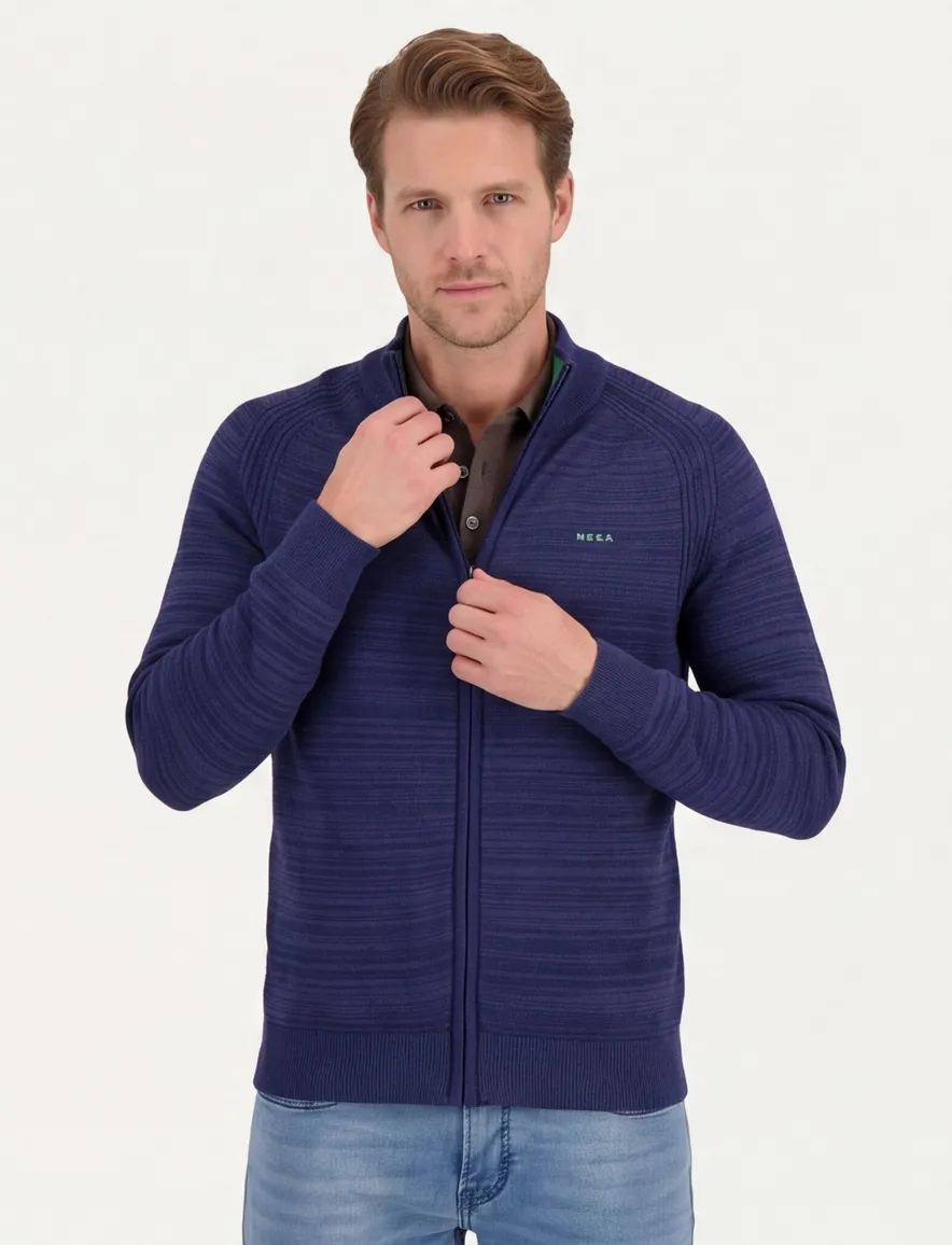 New Zealand vest blauw katoen