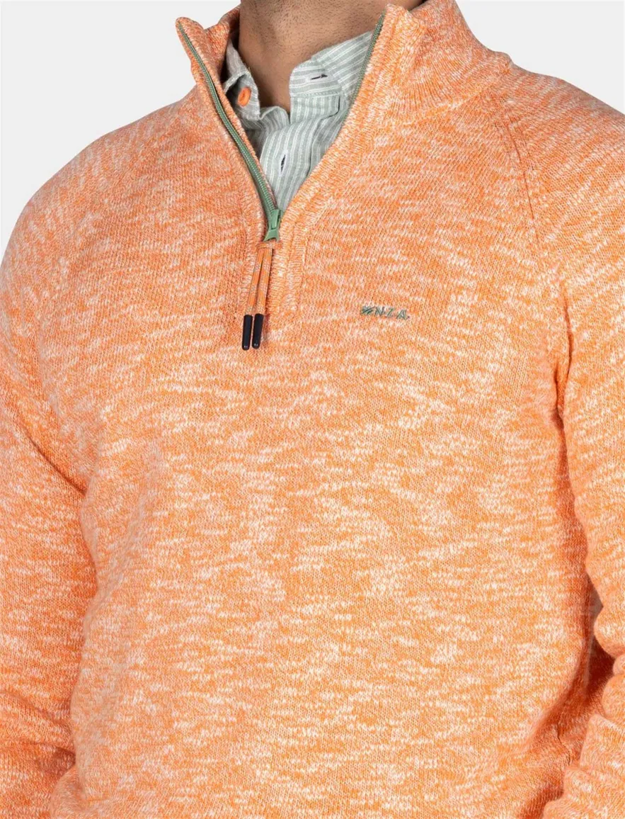 New Zealand half zip trui Baylor oranje