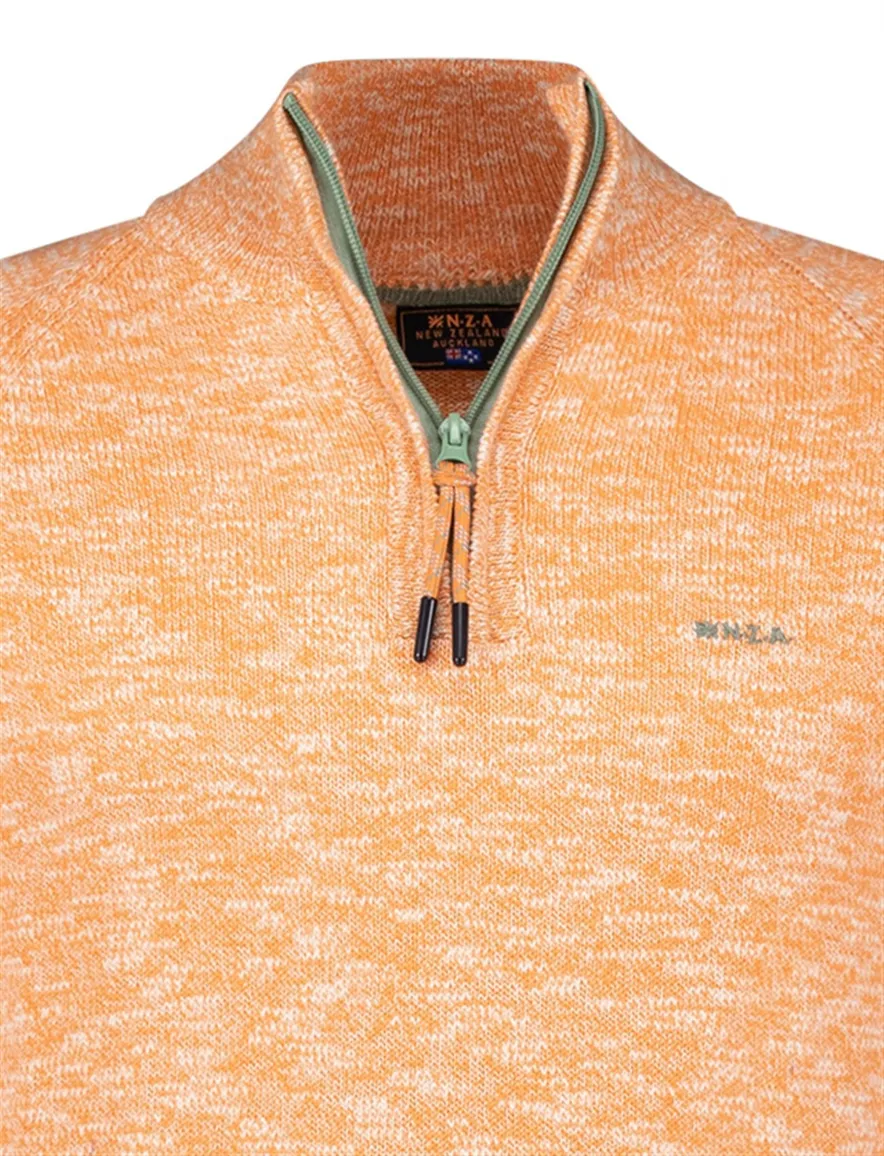 New Zealand half zip trui Baylor oranje