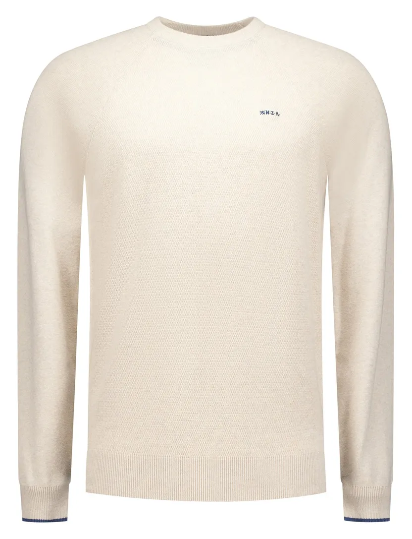trui New Zealand ronde hals Alph beige katoen