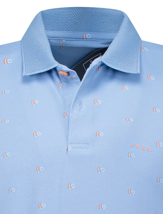 Blauw poloshirt korte mouw New Zealand Killian