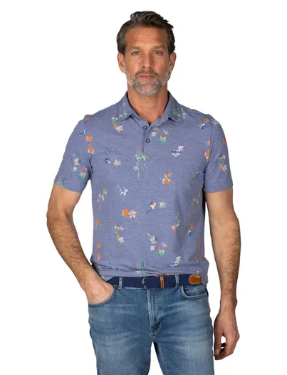 New Zealand NZA polo blauw gemeleerd Russel