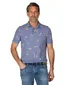 NZA polo blauw gemeleerd Russel