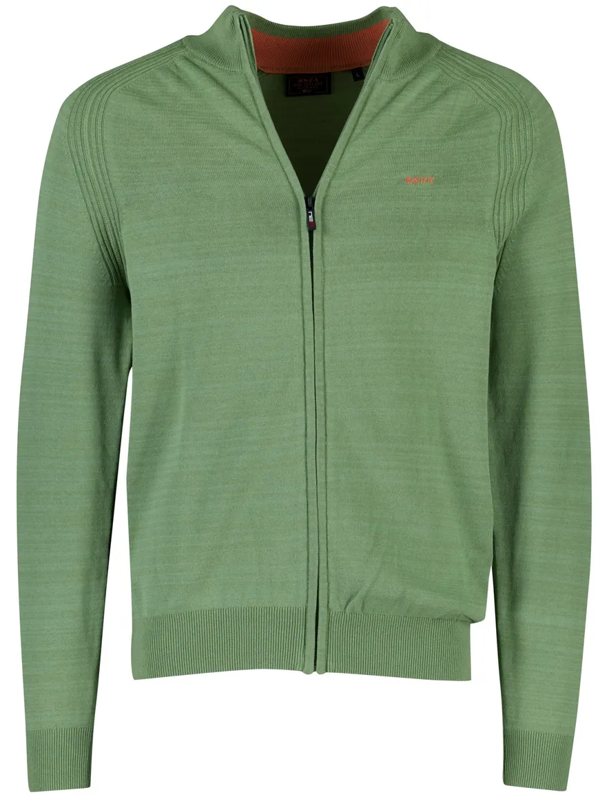 NZA Oakley sweatvest groen gemeleerd