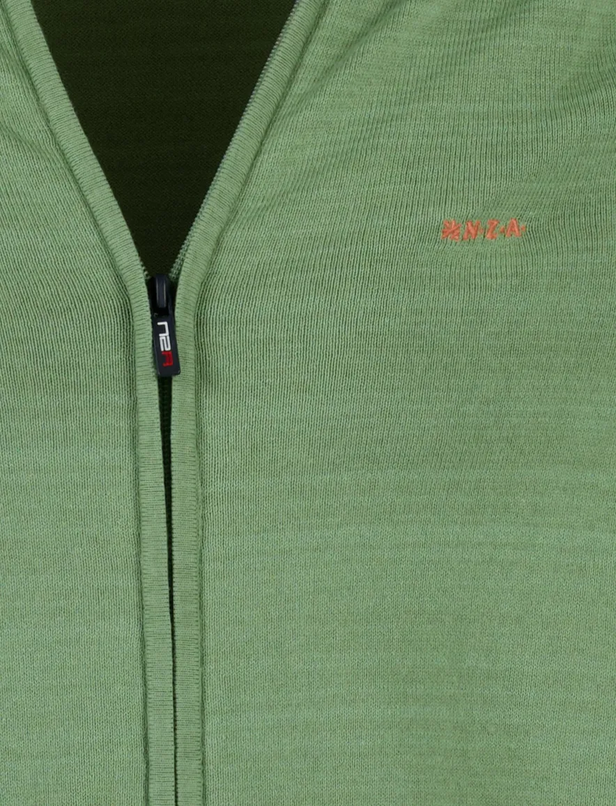 NZA Oakley sweatvest groen gemeleerd