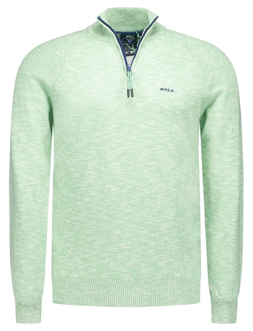 New Zealand Baylon half zip trui groen