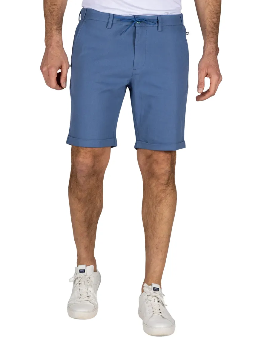 NZA bermuda blauw effen