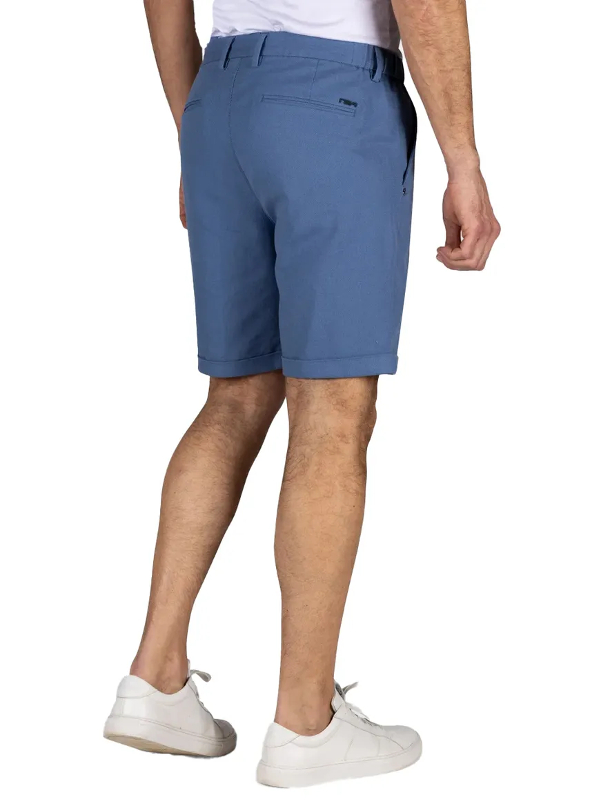 NZA bermuda blauw effen
