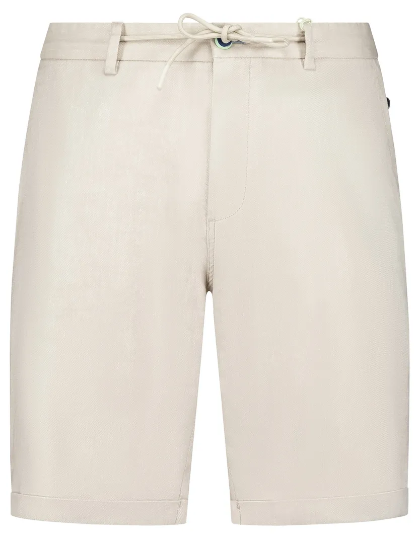 New Zealand korte broek Robson effen beige normale fit