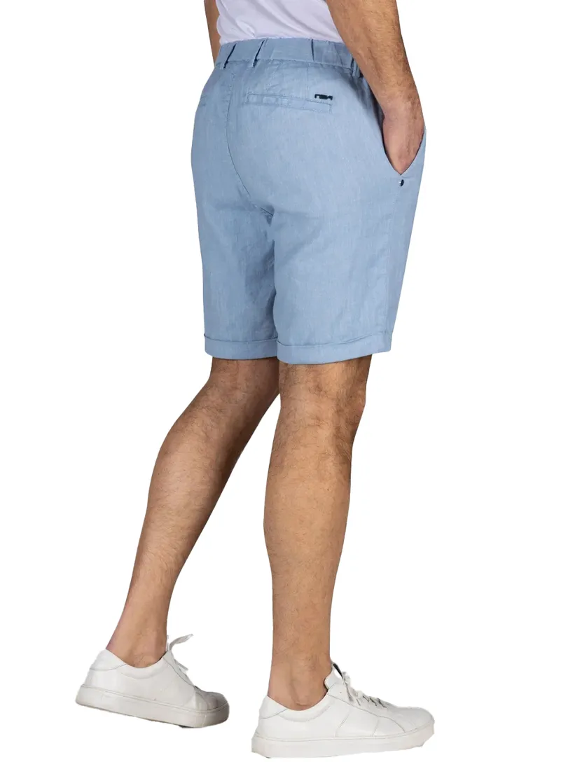 New Zealand korte broek Robson effen blauw normale fit