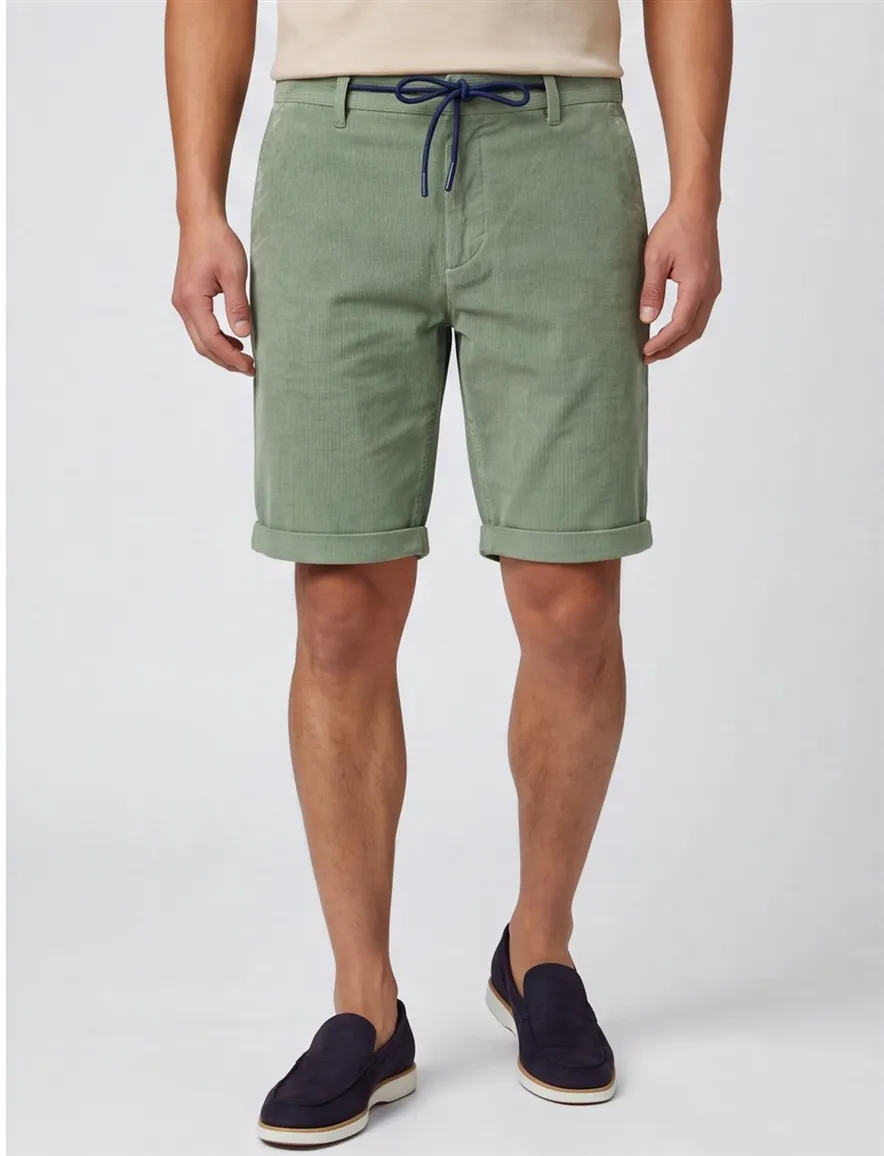 NZA korte broek Roys Peak rib groen