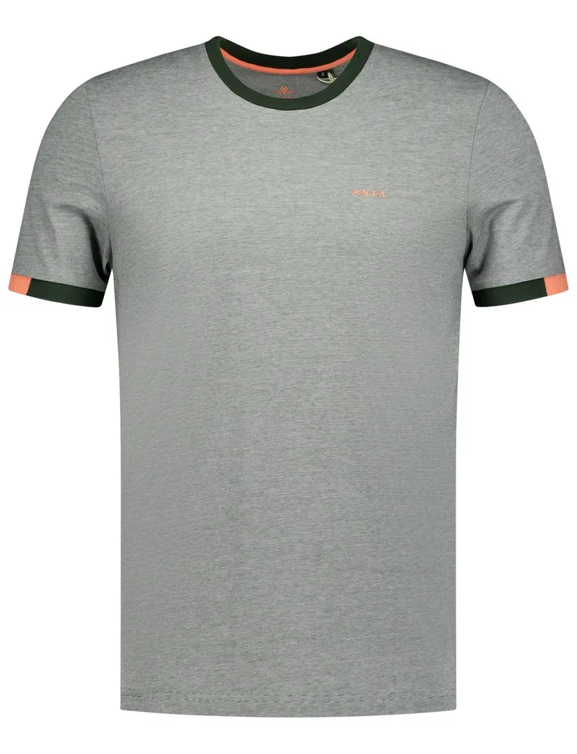 New Zealand t-shirt groen gemeleerd normale fit
