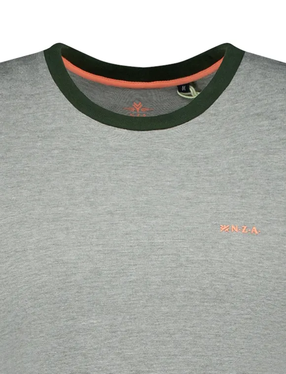 New Zealand t-shirt groen gemeleerd normale fit