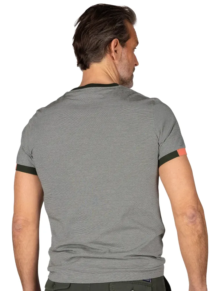 New Zealand t-shirt groen gemeleerd normale fit