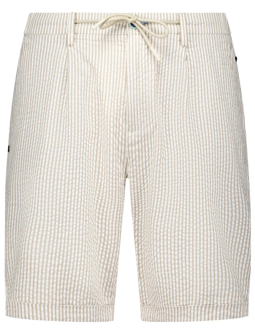 New Zealand bermuda beige gestreept Welbos normale fit