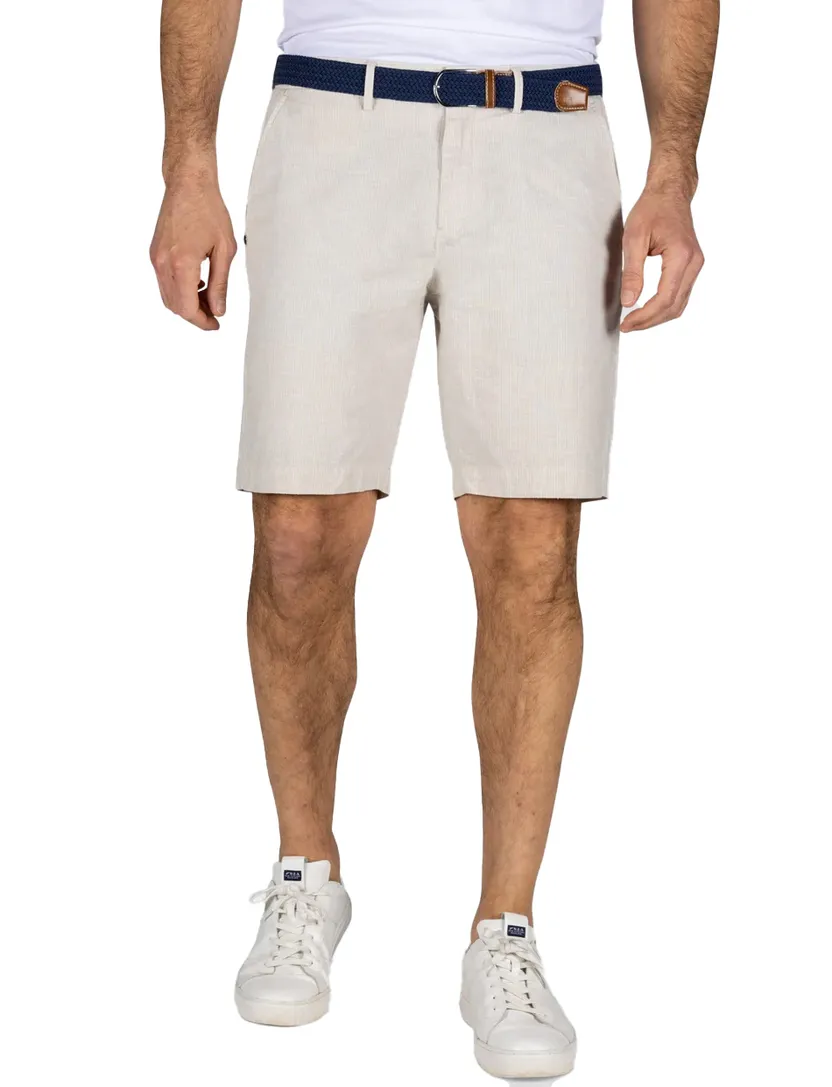 New Zealand korte broek gestreept creme normale fit