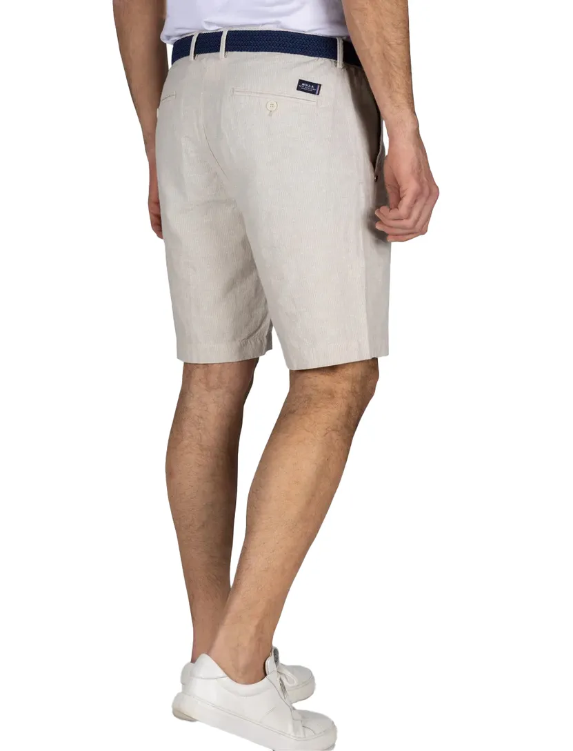 New Zealand korte broek gestreept creme normale fit