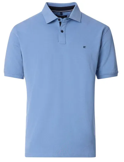 Casa Moda Casa Moda polo blauw katoen 3 knoops