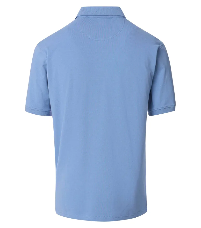 Casa Moda polo blauw katoen effen wijde fit