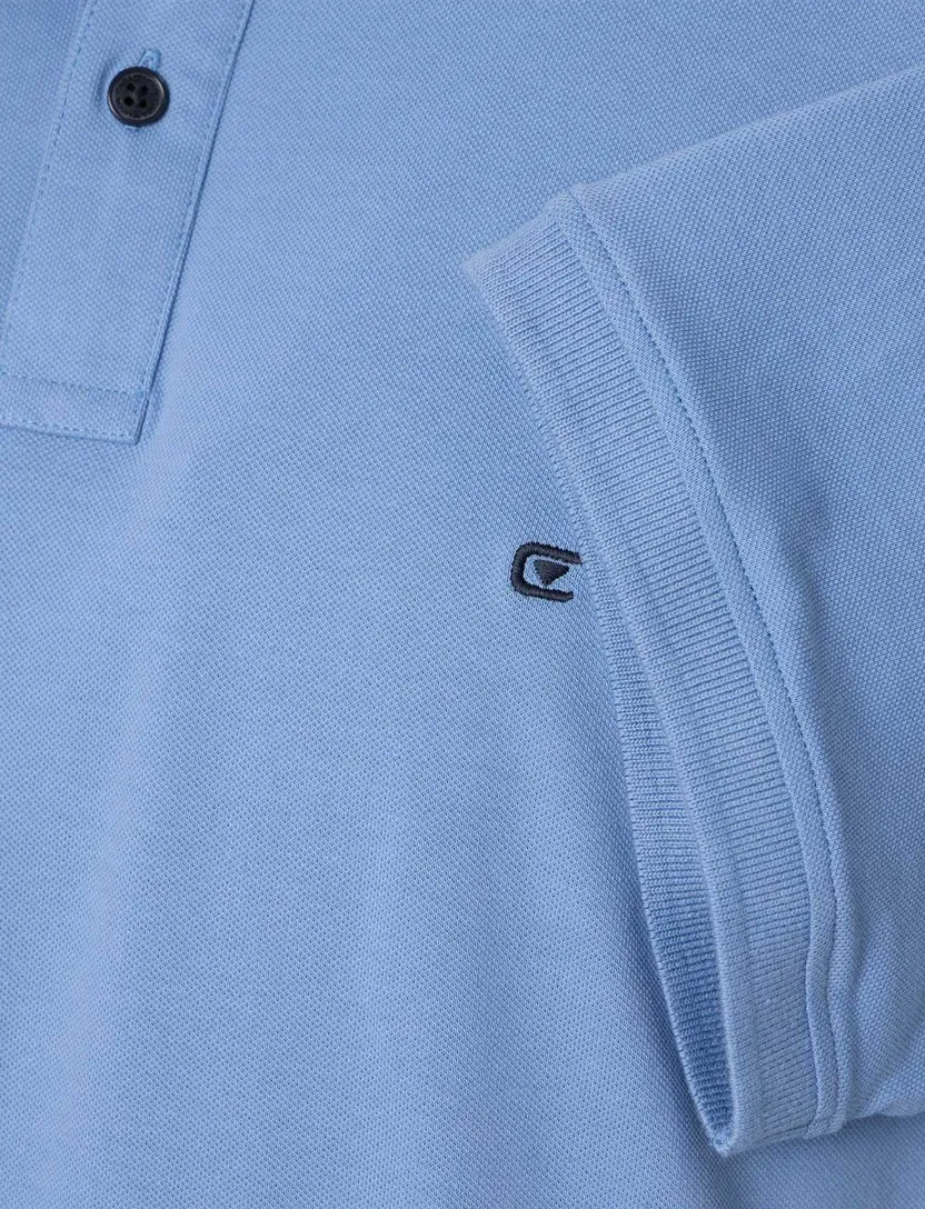 Casa Moda polo blauw katoen effen wijde fit